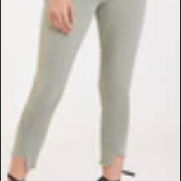 Dear John Joyrich Comfort Skinny Raw Cutout Hem Jeans Cactus Green Size 32 - Picture 11 of 12